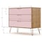 Manhattan Comfort Rockefeller Dresser in Nature and Rose Pink, PK2 2-103GMC6 - alternate 7